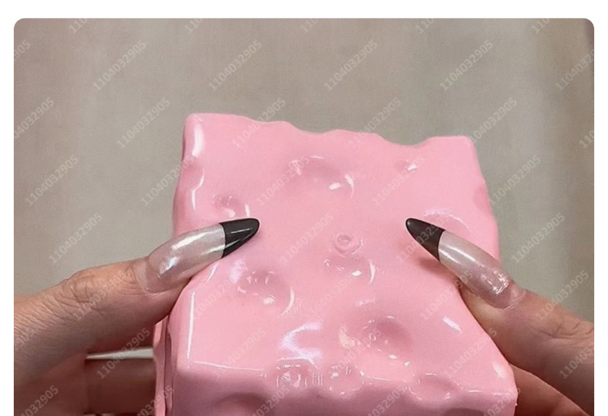 Pink cheese stress ball