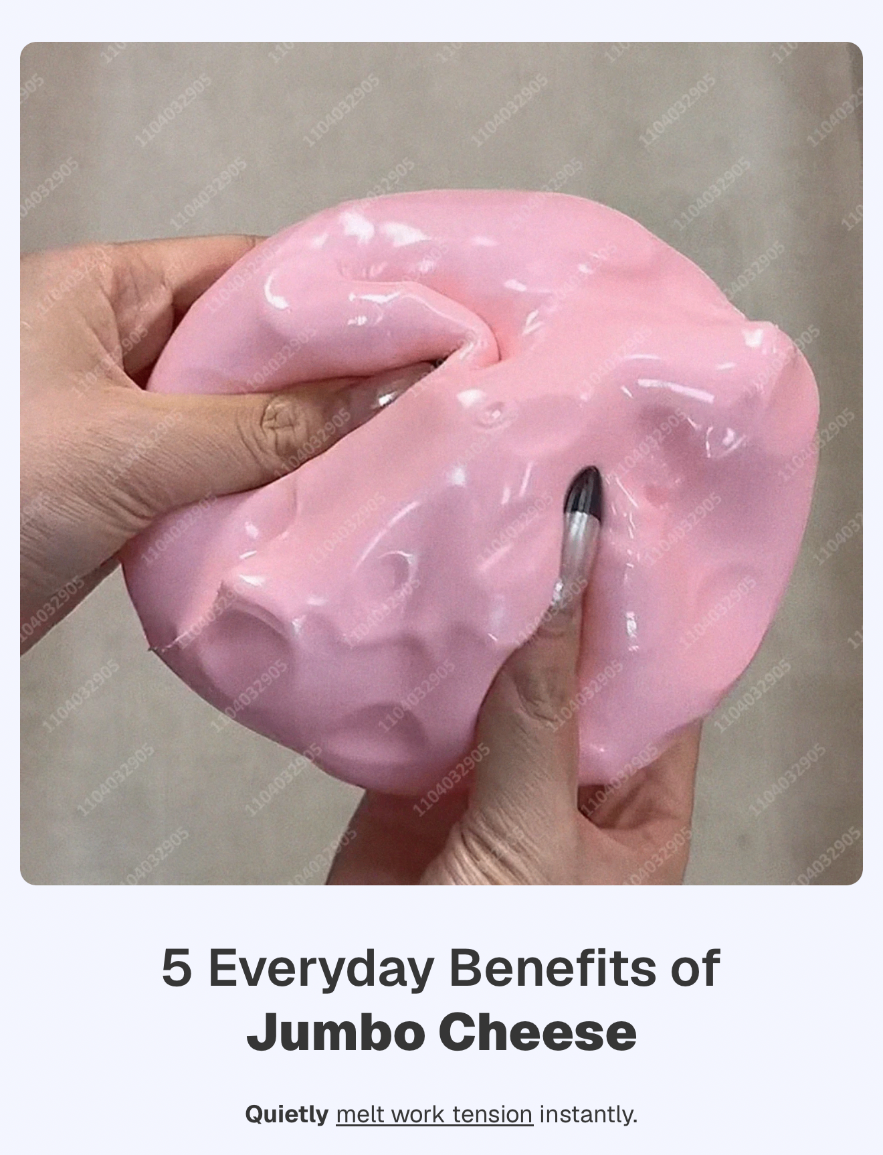 Pink cheese shaped